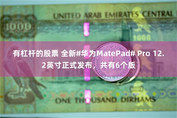 有杠杆的股票 全新#华为MatePad# Pro 12.2英寸正式发布，共有6个版