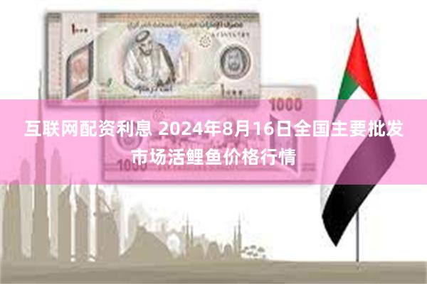 互联网配资利息 2024年8月16日全国主要批发市场活鲤鱼价格行情