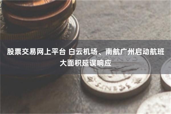 股票交易网上平台 白云机场、南航广州启动航班大面积延误响应