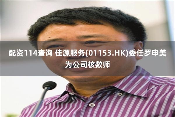 配资114查询 佳源服务(01153.HK)委任罗申美为公司核数师