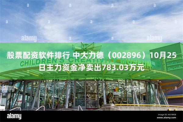 股票配资软件排行 中大力德（002896）10月25日主力资金净卖出783.03万元