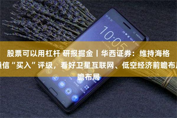 股票可以用杠杆 研报掘金丨华西证券：维持海格通信“买入”评级，看好卫星互联网、低空经济前瞻布局