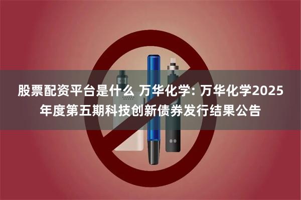 股票配资平台是什么 万华化学: 万华化学2025年度第五期科技创新债券发行结果公告